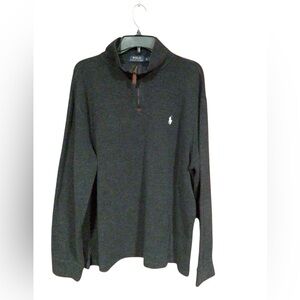 POLO Ralph Lauren Mens long sleeve  dark gray 1/4 zip size XL